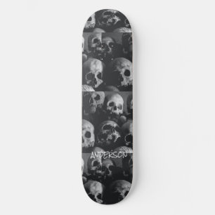 Skateboard Black Skeleton Skulls Halloween 