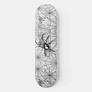Skateboard Black Spider - Blanc