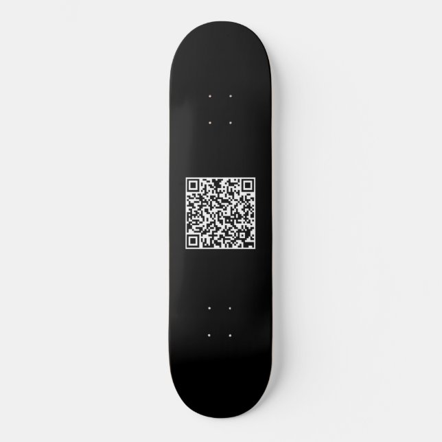 Skateboard Black & White Funny Cool Votre QR Code Pro personn (Recto)