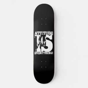 Skateboard Black White POSTIVE WORDS