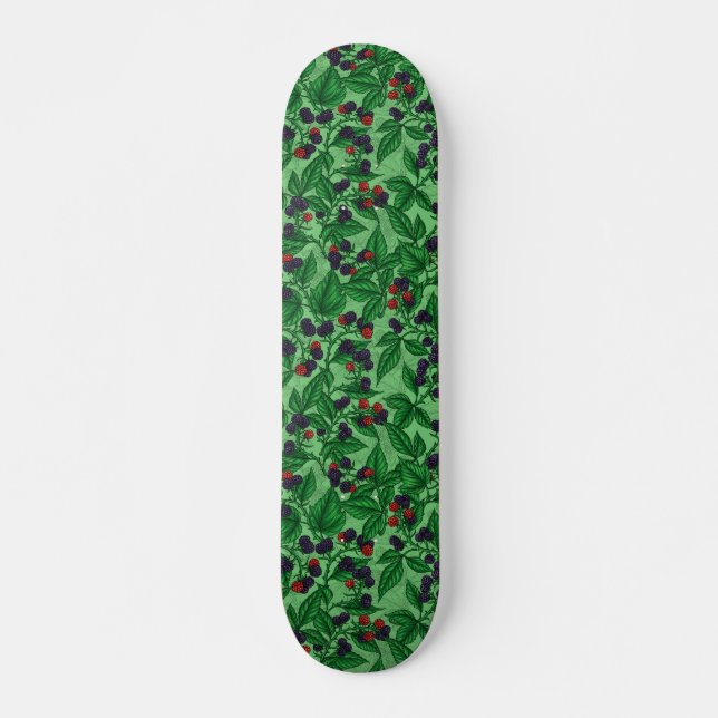 Skateboard Blackberry en vert (Devant)