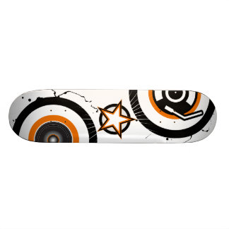 Skateboard Blanc de planche à roulettes d'étoile de Vynil