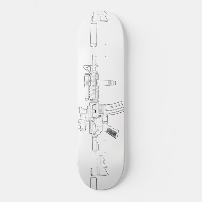 Skateboard Blanc de plate-forme de planche à roulettes de M4 (Recto)