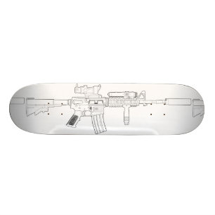 Skateboard Blanc de plate-forme de planche à roulettes de M4