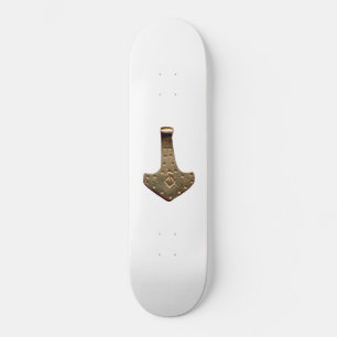 Skateboard blanc Gold Thor's Hammer