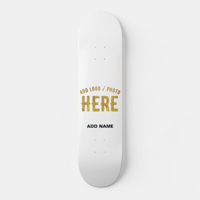 SKATEBOARD BLANC PERSONNALISABLE MODERNE ET MARQUE VERIFIE DE (Recto)