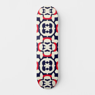 Skateboard Blanc rouge et bleu de luxe