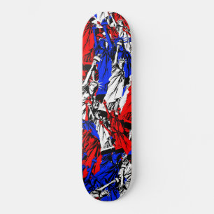 Skateboard Blanc rouge et liberté