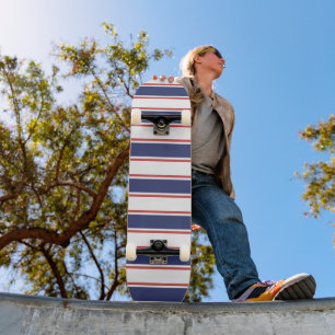 Skateboard Bleu marine et rouge