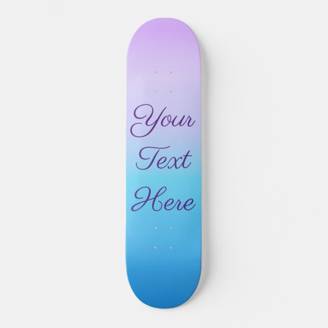 Skateboard Bleu Pastel Ombre Lavender (Recto)