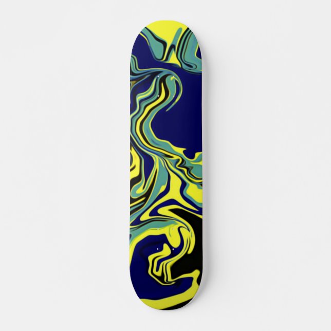 Skateboard bleu tang (Devant)