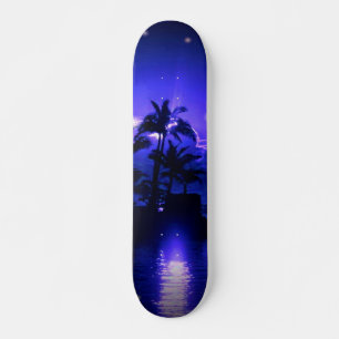 Skateboard Bleu tropical