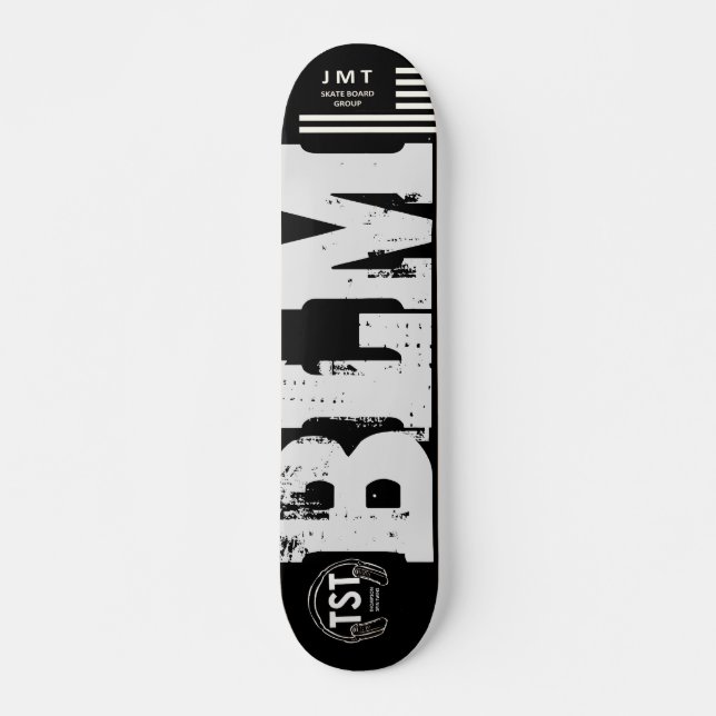 Skateboard BLM BLACK LIVES OBLIGATOIRE Skateboard, pont 7¾" (Devant)