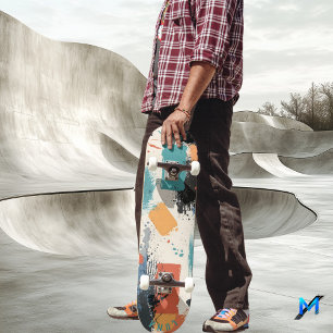 Skateboard Blocage Abstrait - Art minimaliste terrestre