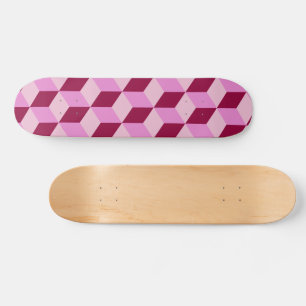 Skateboard Blocs de tambours rose Fille Motif sans couture