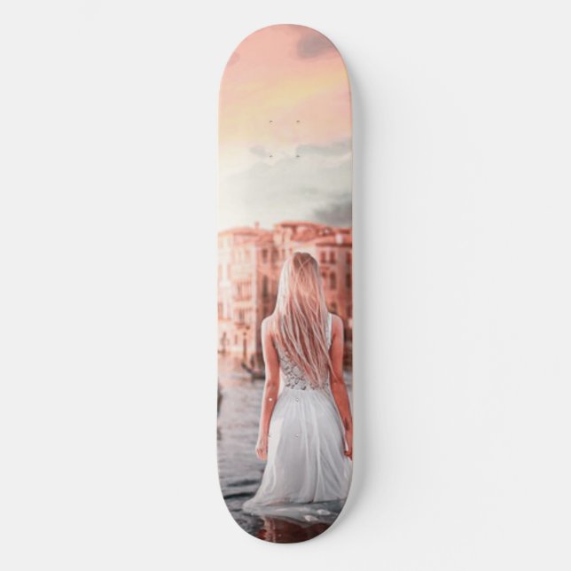 Skateboard Blondie Dans Venise Romantique (Recto)