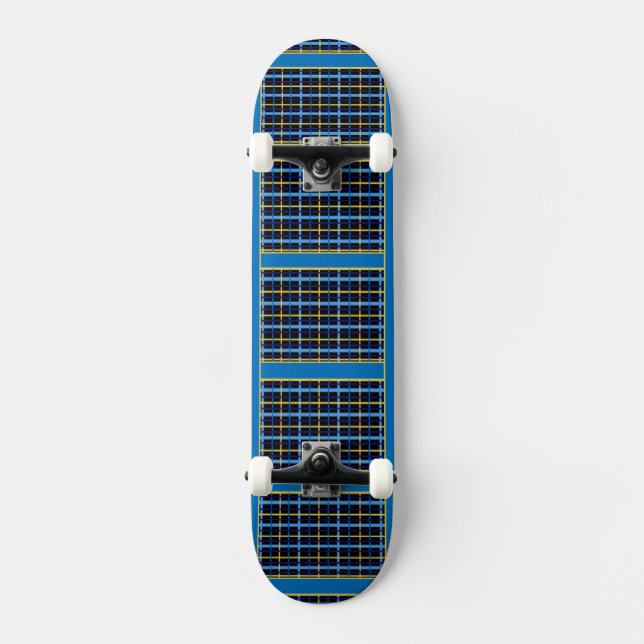 Skateboard Blu Plaid (Recto)