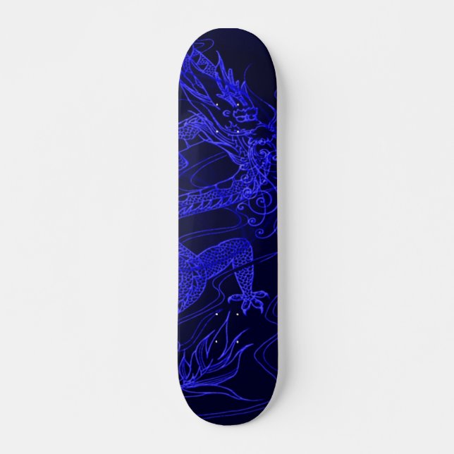 Skateboard Blue Dragon Element Custom Pro Park Board (Devant)