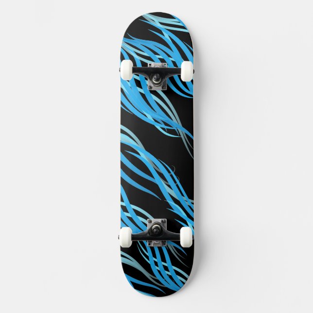 Skateboard-Blue Waves Skateboard (Front)