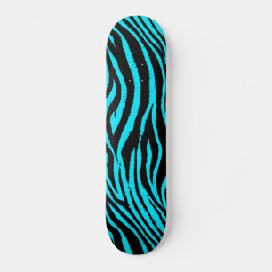 Skateboard Blue Zebra