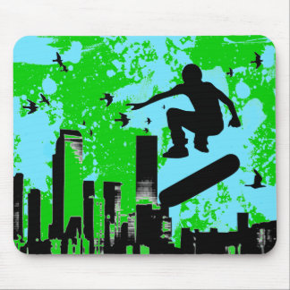 skateboard. board with birds. mouse pad