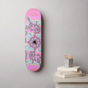 Skateboard Boho Hippie Unicorn Pastel Mandelbrot Fractal