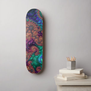 Skateboard Boho Super Joyau coloré Tonage Abstrait Fractal