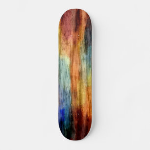 Skateboard Bois coloré vintage Art Abstrait 4