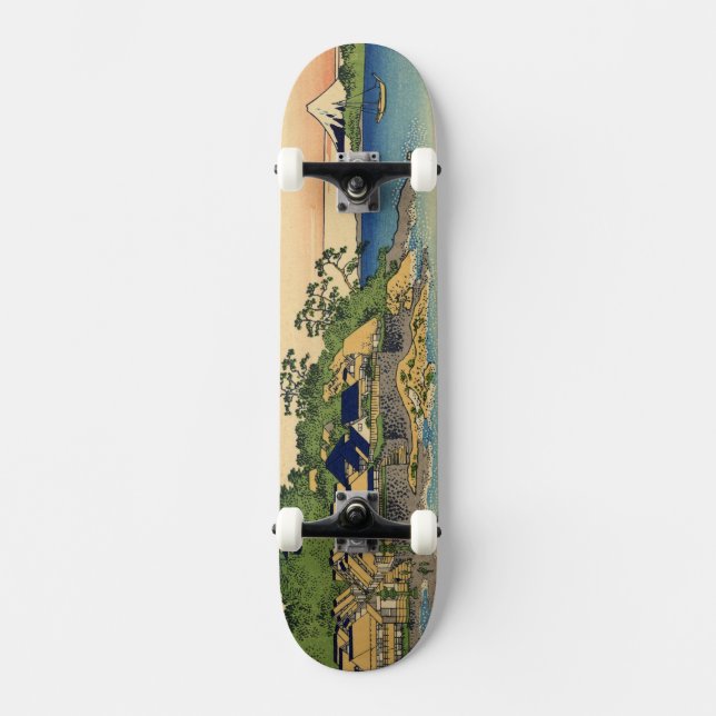 Skateboard Bois de graveur japonais : Enoshima dans la (Recto)