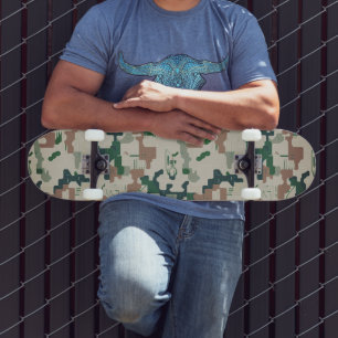 Skateboard Bois Pixel Earth Terre 