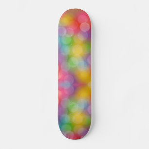 Skateboard Bokeh coloré
