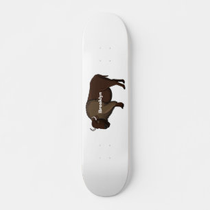 Skateboard Bonne illustration de bison américain