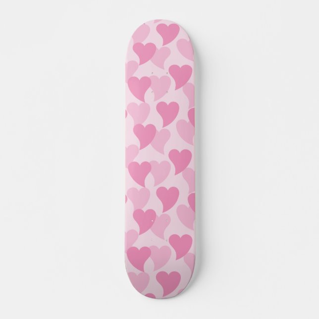 Skateboard Bons Coeurs Motif sans couture (Devant)