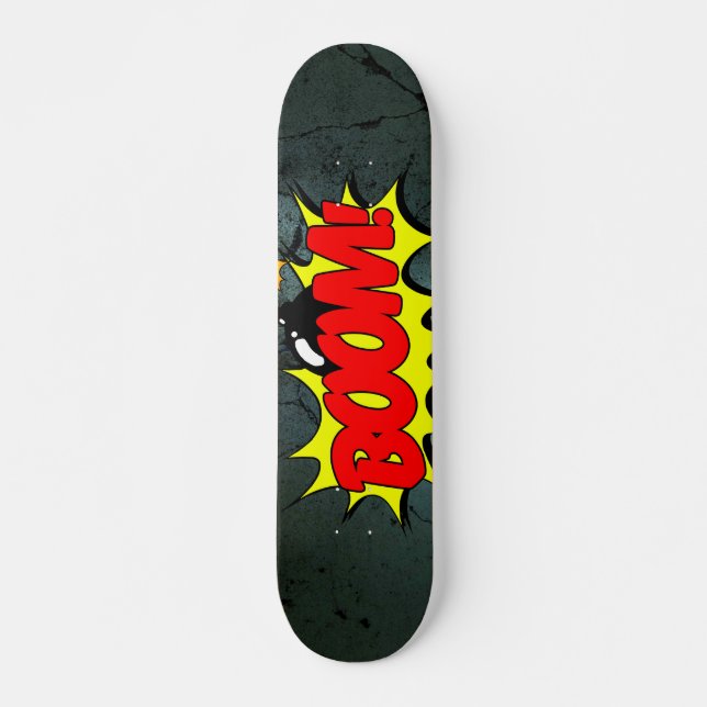 Skateboard Boom - signe/planche à roulettes comiques (Devant)