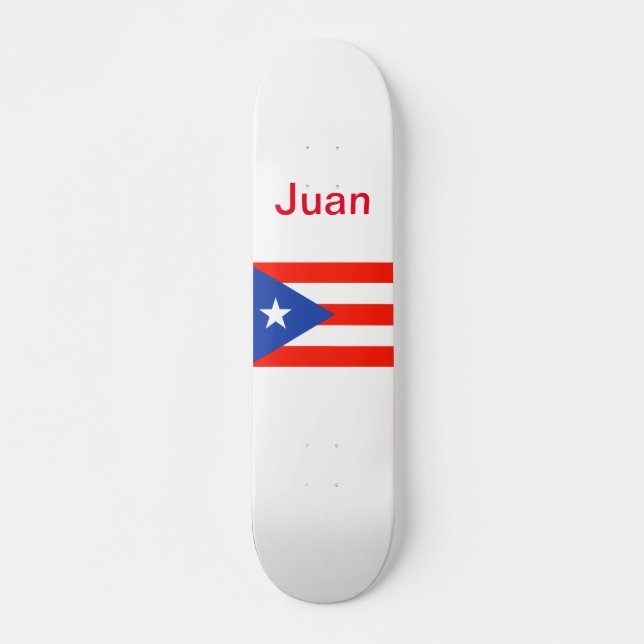 Skateboard Boricua Bandera Drapeau Portoricain 4Juan (Devant)