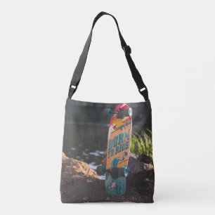Skateboard Born To Ride Crossbody Bag