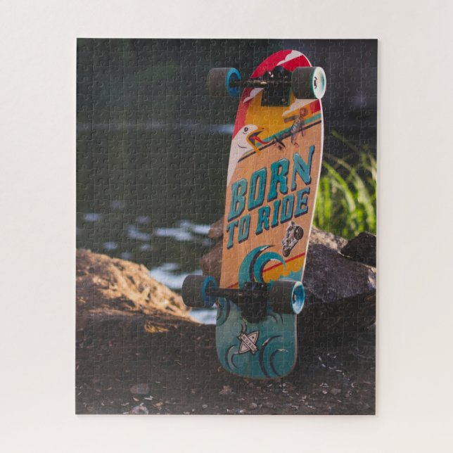 Skateboard Born To Ride Jigsaw Puzzle (Vertical)