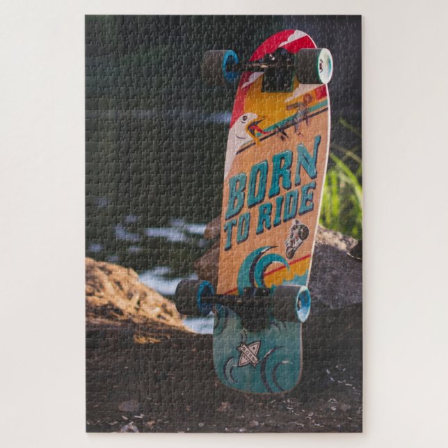 Skateboard Born To Ride Jigsaw Puzzle (Vertical)