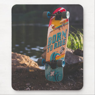 Skateboard Born To Ride Mouse Pad