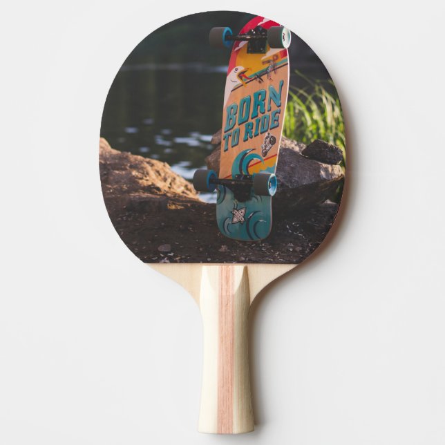 Skateboard Born To Ride Ping Pong Paddle (Front)