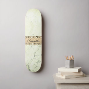 Skateboard Boule de diamant en marbre vert