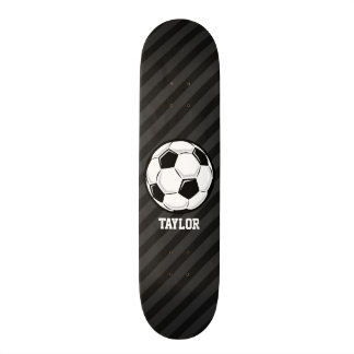 Skateboard Boule de soccer; Gris Noir & Sombre