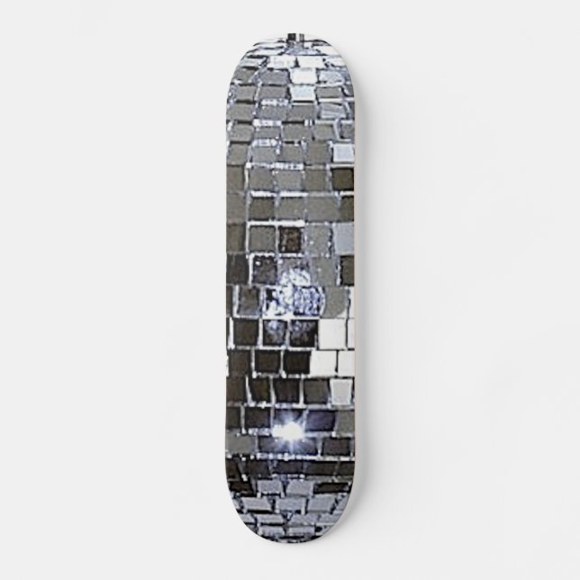 Skateboard Boule Disco Argent (Recto)