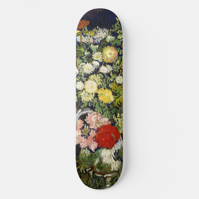 Skateboard Bouquet de fleurs dans un vase de Vincent Van Gogh (Recto)