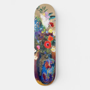 Skateboard Bouquet vintage de fleurs par Odilon Redon