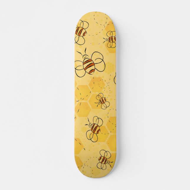 Skateboard Bourdonnement d'abeilles Abeilles à miel Mignon  (Devant)
