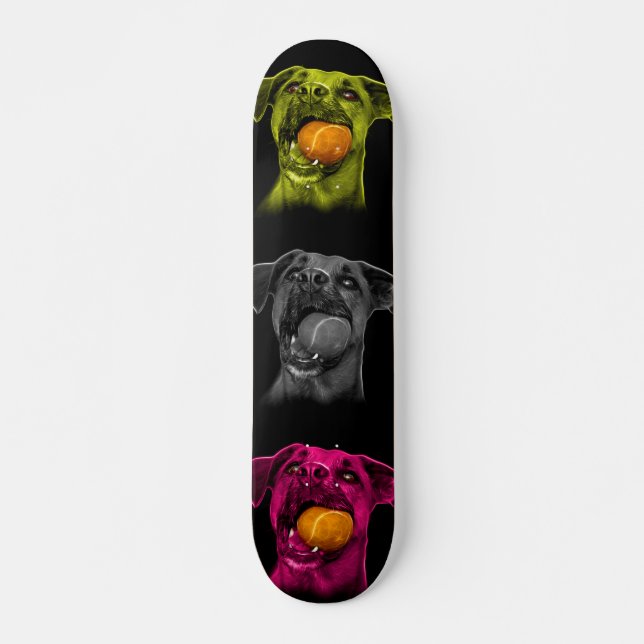 Skateboard boxer chien pop art 8173 bb (Devant)