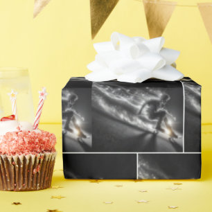 Skateboard Boy With Light Trails Wrapping Paper