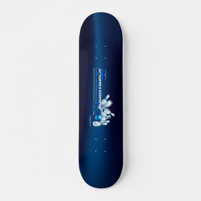Skateboard Broches de quilles et boule (Devant)
