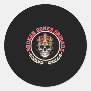 Skateboard Broken Bones 1  Classic Round Sticker